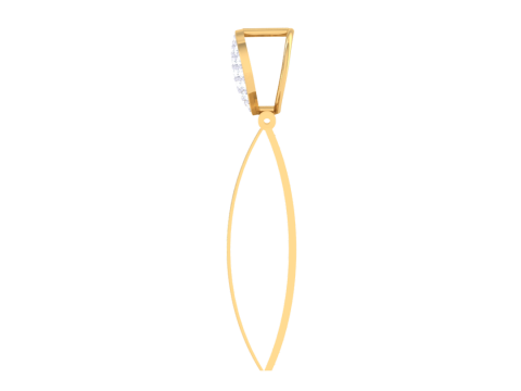 3D Printable Cad jewelry design of Lady diamond Pendant 3D Model
