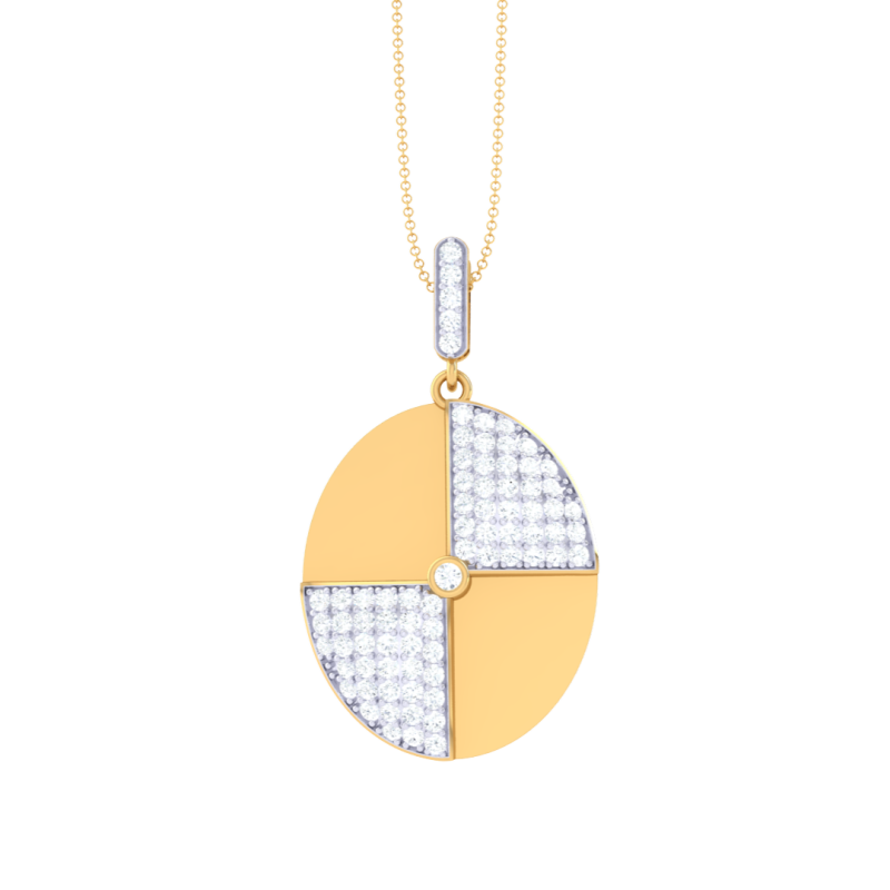 3D Printable Cad jewelry design of Lady diamond Pendant Modèle 3D .c4d .max .obj .3ds .fbx .stl .blend