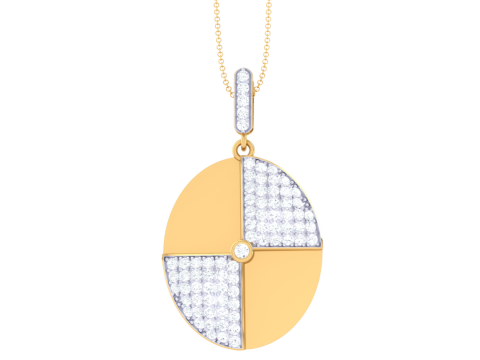 3D Printable Cad jewelry design of Lady diamond Pendant 3D 模型
