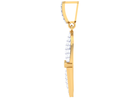 3D Printable Cad jewelry design of Lady diamond Pendant Modèle 3D