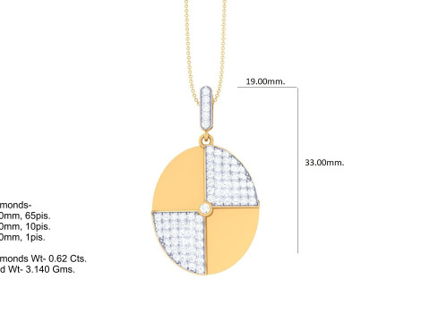 3D Printable Cad jewelry design of Lady diamond Pendant Modèle 3D