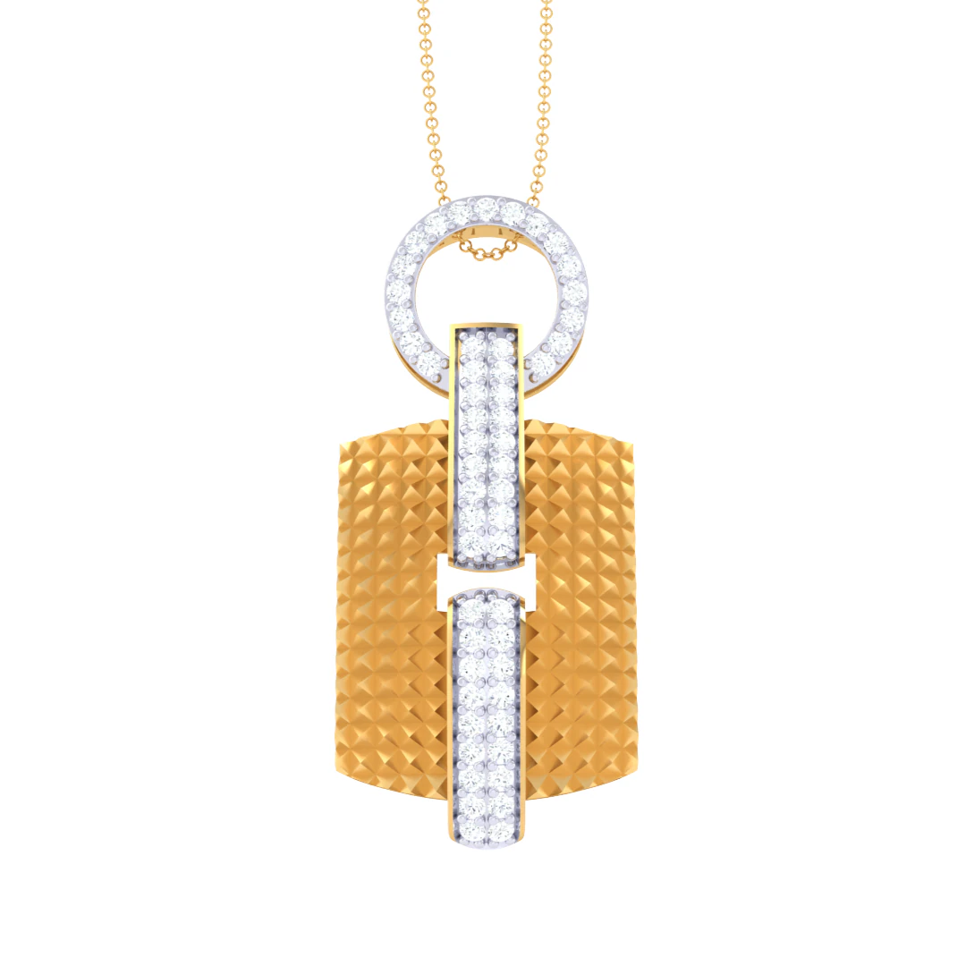 3D Printable Cad jewelry design of Lady diamond Pendant 3D Model .c4d .max .obj .3ds .fbx .stl .blend 