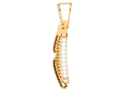 3D Printable Cad jewelry design of Lady diamond Pendant 3D Model