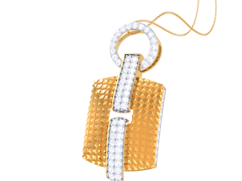 3D Printable Cad jewelry design of Lady diamond Pendant Modello 3D