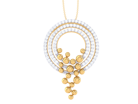 3D Printable Cad jewelry design of Lady diamond Pendant Modèle 3D