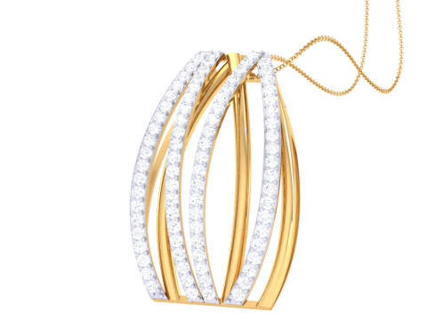 3D Printable Cad jewelry design of Lady diamond Pendant 3D Модель