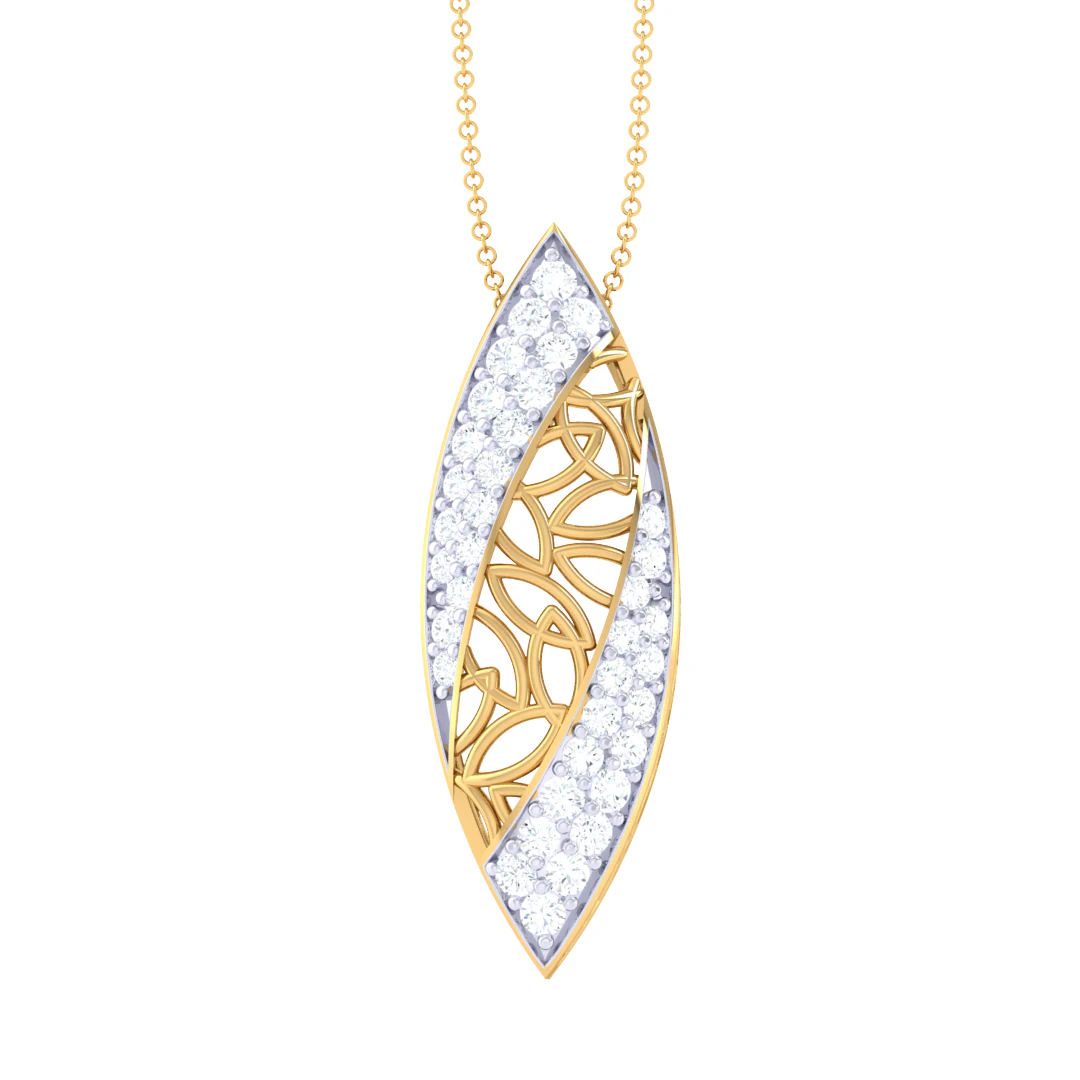 3D Printable Cad jewelry design of Lady diamond Pendant 3D Model .c4d .max .obj .3ds .fbx .stl .blend 