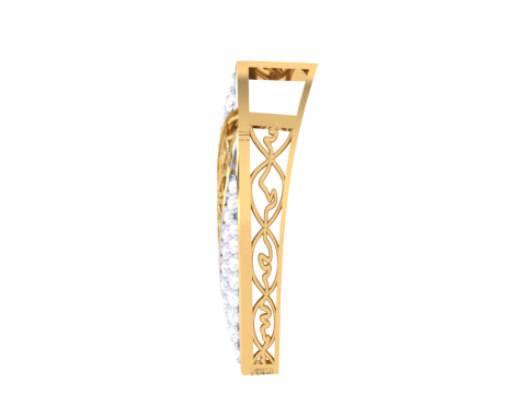 3D Printable Cad jewelry design of Lady diamond Pendant Modelo 3D