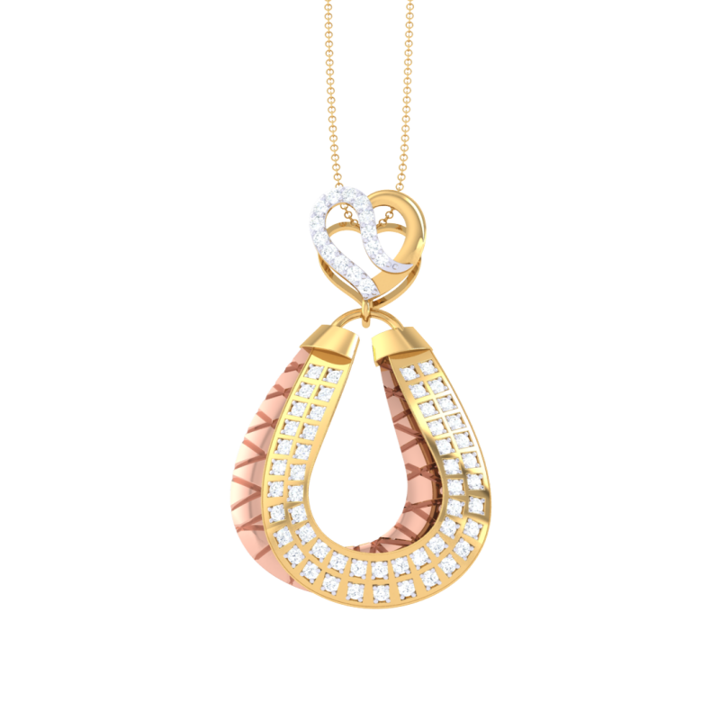 3D Printable Cad jewelry design of Lady diamond Pendant 3D Model .c4d .max .obj .3ds .fbx .stl .blend