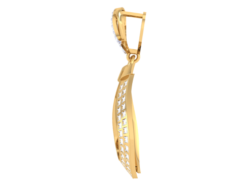 3D Printable Cad jewelry design of Lady diamond Pendant 3D Model