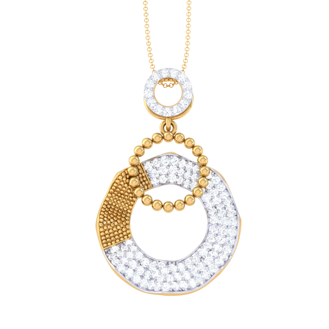 3D Printable Cad jewelry design of Lady diamond Pendant 3D Model .c4d .max .obj .3ds .fbx .stl .blend 