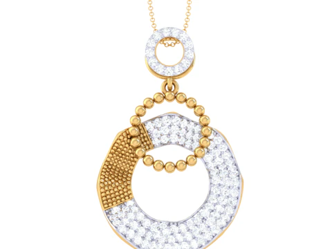 Conception de bijoux Cad imprimables en 3D du pendentif Lady Diamond Modèle 3D