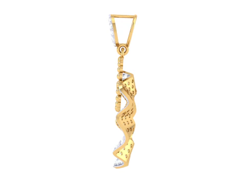 3D Printable Cad jewelry design of Lady diamond Pendant 3D Model