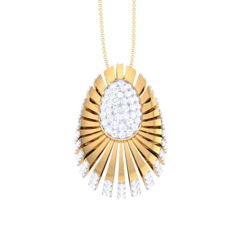 3D Printable Cad jewelry design of Lady diamond Pendant 3D 模型 .c4d .max .obj .3ds .fbx .stl .blend