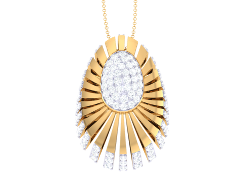3D Printable Cad jewelry design of Lady diamond Pendant 3Dモデル