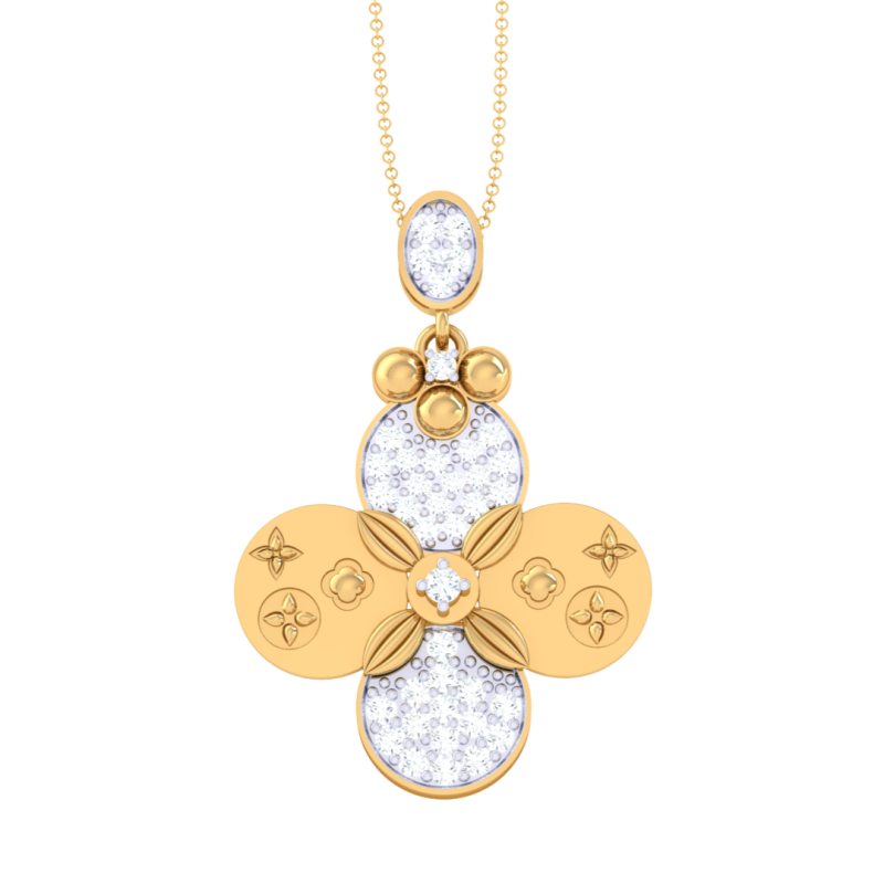3D Printable Cad jewelry design of Lady diamond Pendant Model 3D .c4d .max .obj .3ds .fbx .stl .blend