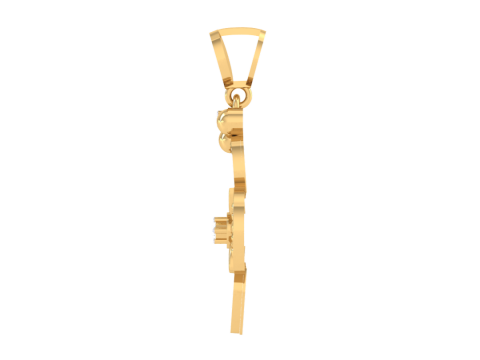 3D Printable Cad jewelry design of Lady diamond Pendant Model 3D