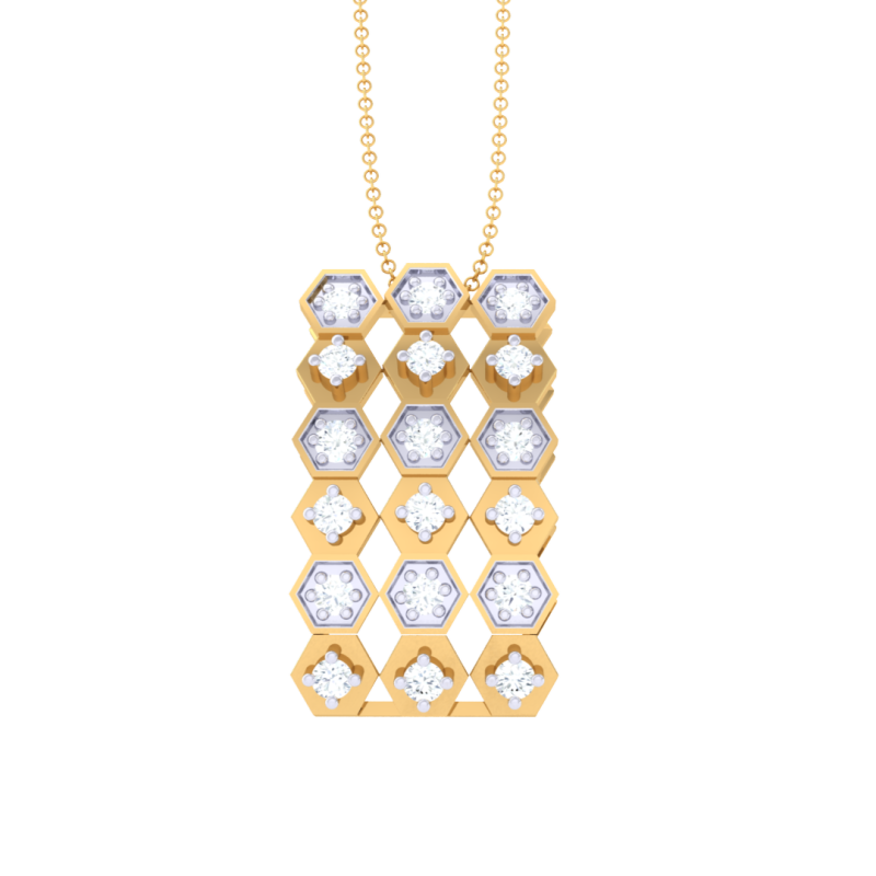 3D Printable Cad jewelry design of Lady diamond Pendant Modello 3D .c4d .max .obj .3ds .fbx .stl .blend