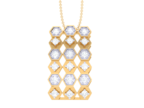 3D Printable Cad jewelry design of Lady diamond Pendant 3D 模型