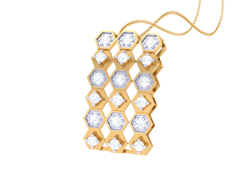 3D Printable Cad jewelry design of Lady diamond Pendant Modello 3D