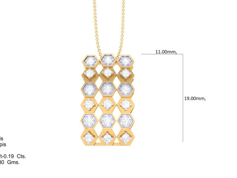 3D Printable Cad jewelry design of Lady diamond Pendant Modello 3D