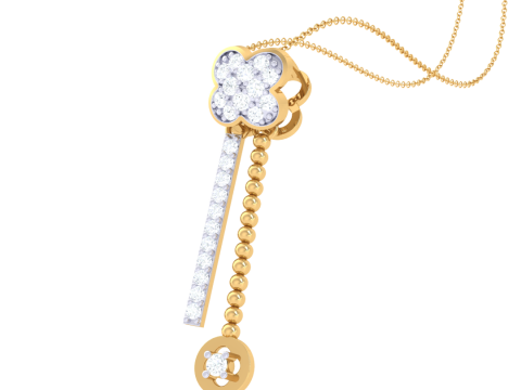 3D Printable Cad jewelry design of Lady diamond Pendant 3D 모델