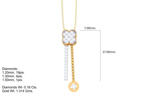 3D Printable Cad jewelry design of Lady diamond Pendant 3D 모델