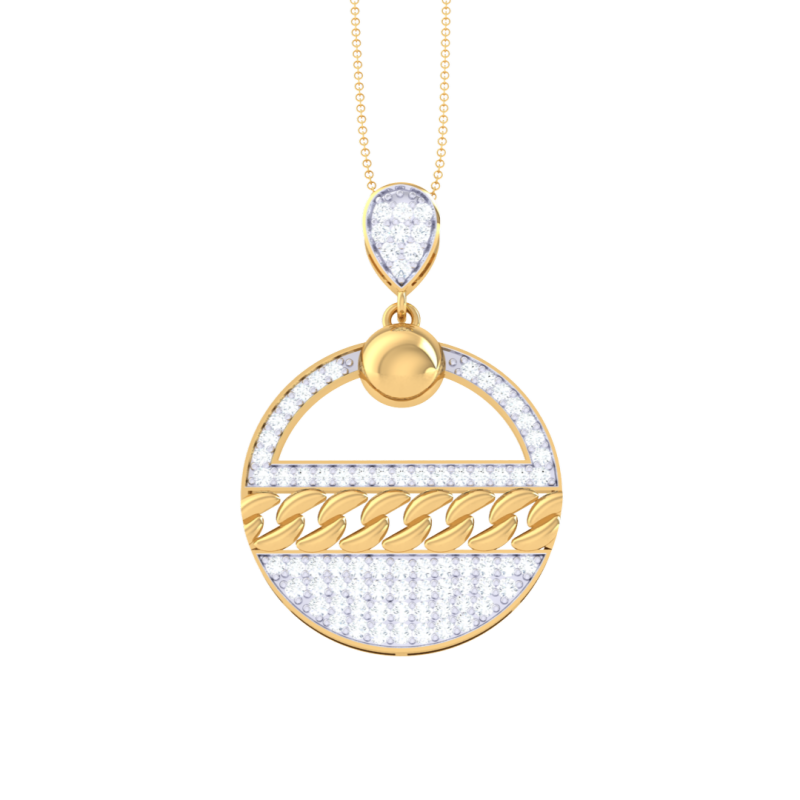 3D Printable Cad jewelry design of Lady diamond Pendant 3D Model .c4d .max .obj .3ds .fbx .stl .blend