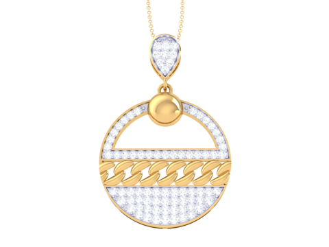 3D Printable Cad jewelry design of Lady diamond Pendant 3D 模型