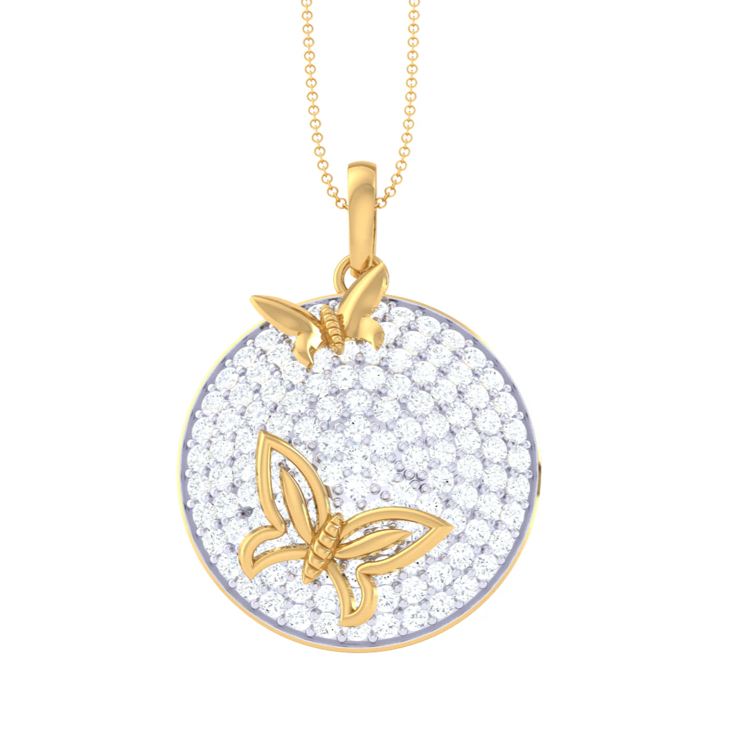 3D Printable Cad jewelry design of Lady diamond Pendant 3D Model .c4d .max .obj .3ds .fbx .stl .blend 