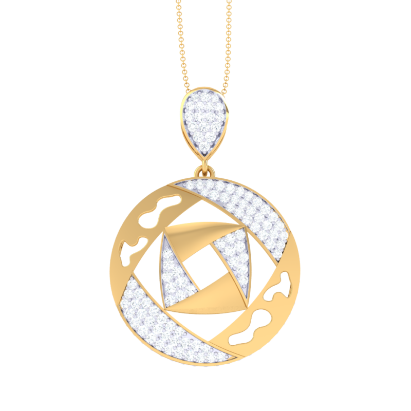 3D Printable Cad jewelry design of Lady diamond Pendant 3D Model .c4d .max .obj .3ds .fbx .stl .blend