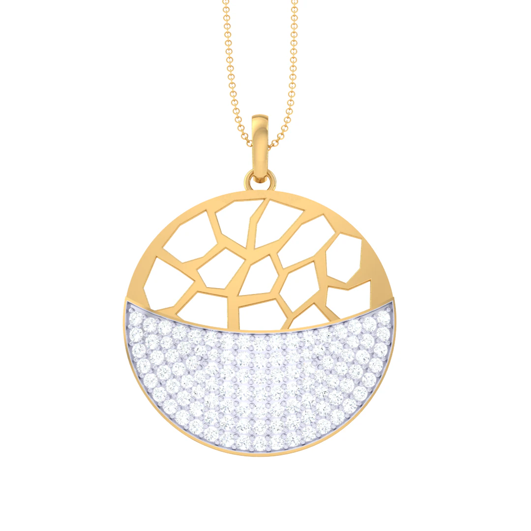 3D Printable Cad jewelry design of Lady diamond Pendant 3D Model .c4d .max .obj .3ds .fbx .stl .blend 