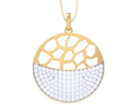 3D Printable Cad jewelry design of Lady diamond Pendant 3D 模型