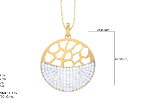 3D Printable Cad jewelry design of Lady diamond Pendant 3Dモデル