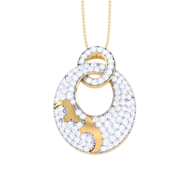 3D Printable Cad jewelry design of Lady diamond Pendant Modelo 3D .c4d .max .obj .3ds .fbx .stl .blend
