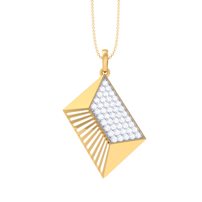 3D Printable Cad jewelry design of Lady diamond Pendant Model 3D .c4d .max .obj .3ds .fbx .stl .blend