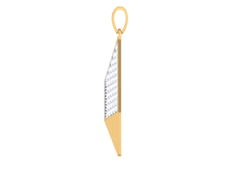 3D Printable Cad jewelry design of Lady diamond Pendant Model 3D