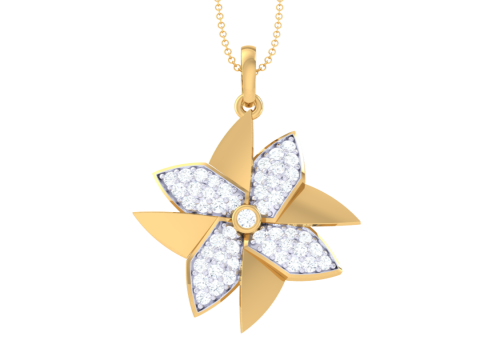 3D Printable Cad jewelry design of Lady diamond Pendant 3D 模型