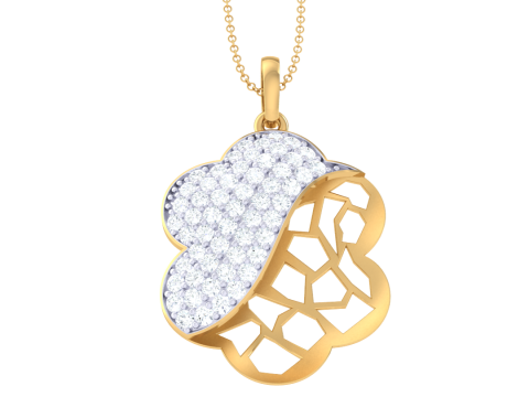 3D Printable Cad jewelry design of Lady diamond Pendant 3D 模型