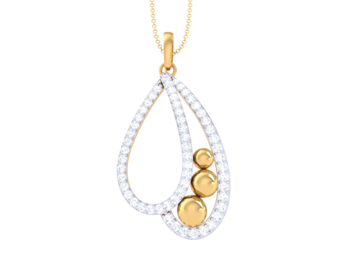 3D Printable Cad jewelry design of Lady diamond Pendant 3D 模型