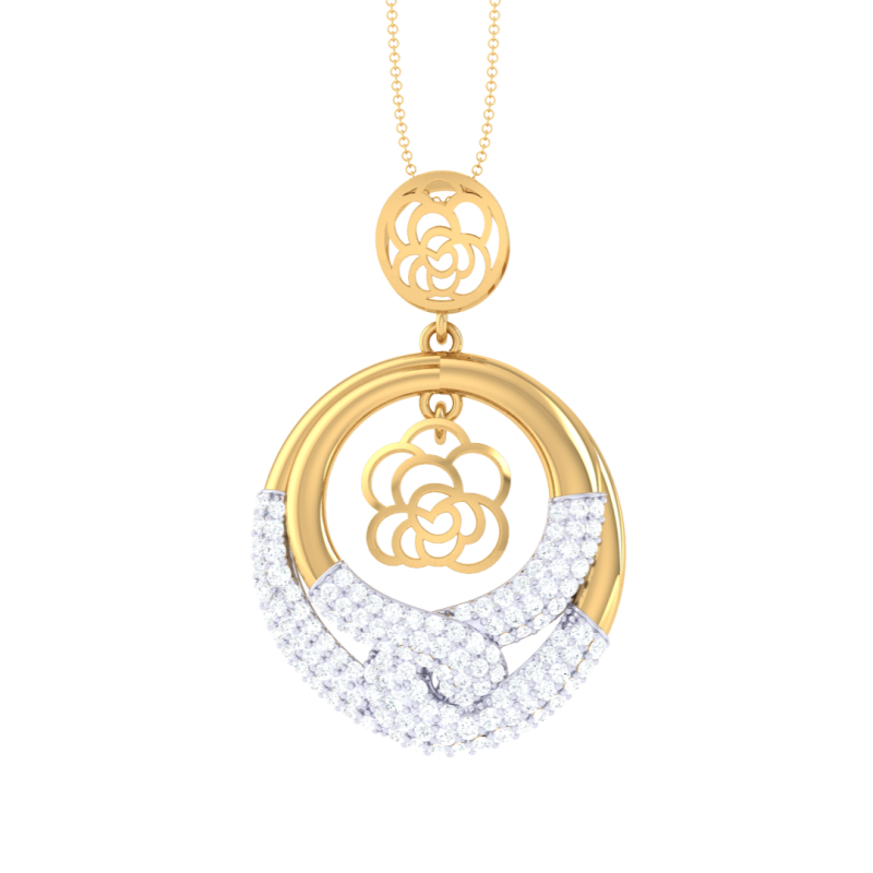 3D Printable Cad jewelry design of Lady diamond Pendant Modelo 3D .c4d .max .obj .3ds .fbx .stl .blend
