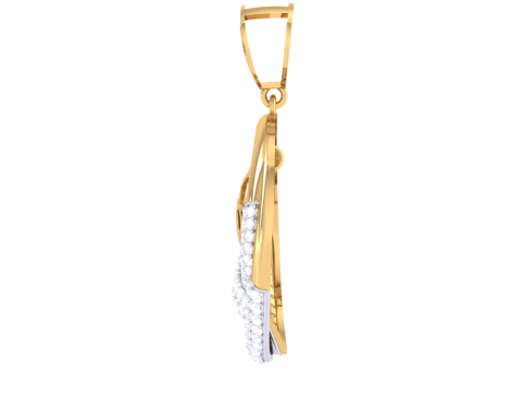 3D Printable Cad jewelry design of Lady diamond Pendant Modelo 3D