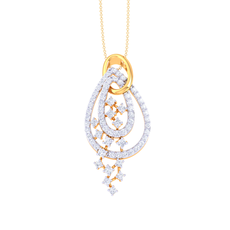 3D Printable Cad jewelry design of Lady diamond Pendant Modelo 3D .c4d .max .obj .3ds .fbx .stl .blend