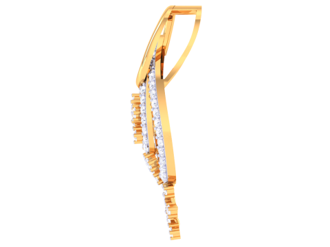 3D Printable Cad jewelry design of Lady diamond Pendant Modelo 3D