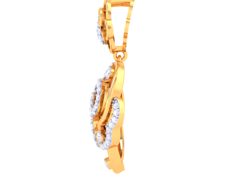 3D Printable Cad jewelry design of Lady diamond Pendant 3Dモデル