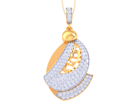3D Printable Cad jewelry design of Lady diamond Pendant 3D 模型