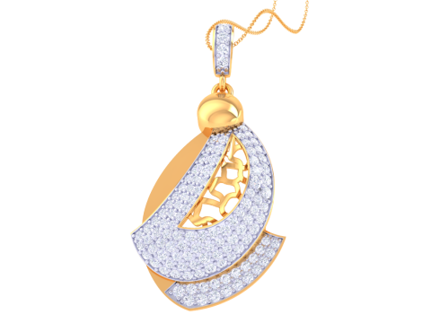 3D Printable Cad jewelry design of Lady diamond Pendant 3D Модель