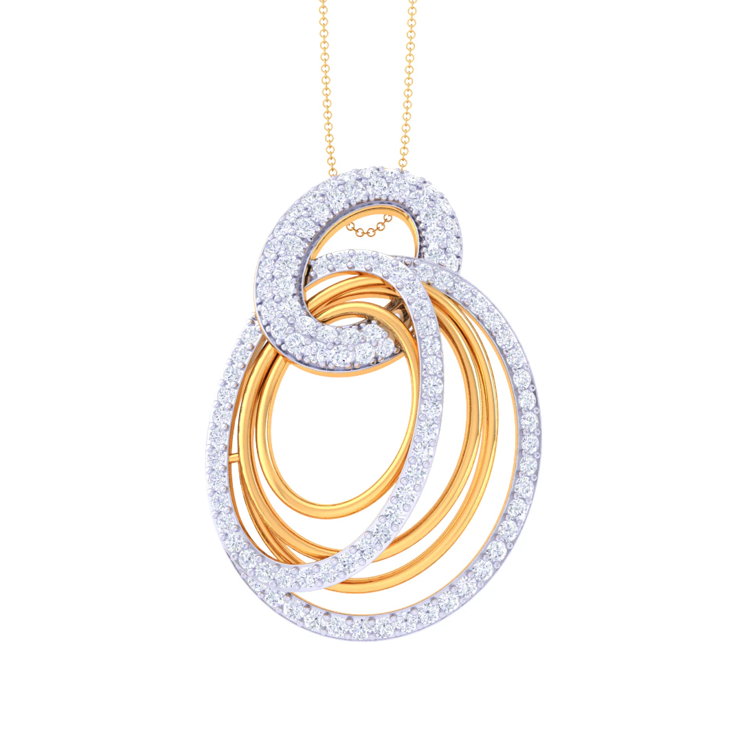 3D Printable Cad jewelry design of Lady diamond Pendant 3D Model .c4d .max .obj .3ds .fbx .stl .blend 