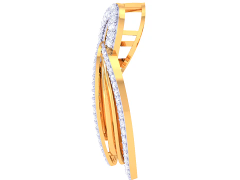 3D Printable Cad jewelry design of Lady diamond Pendant 3D Model