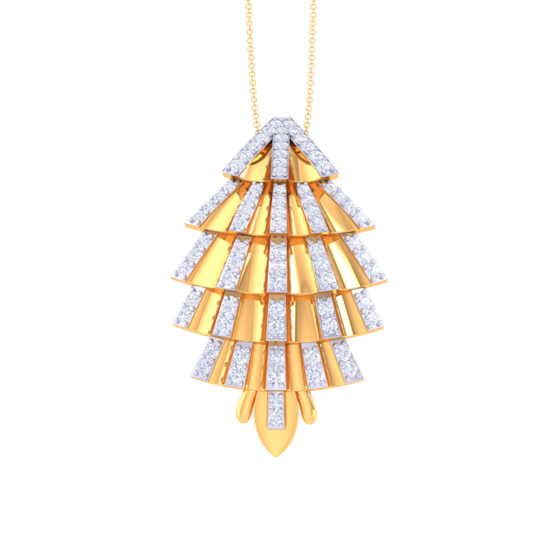 3D Printable Cad jewelry design of Lady diamond Pendant Modèle 3D .c4d .max .obj .3ds .fbx .stl .blend